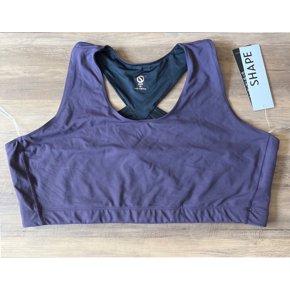 Shape‎ Activewear Dallin Bra Top Nightshade Purple 3X NWT